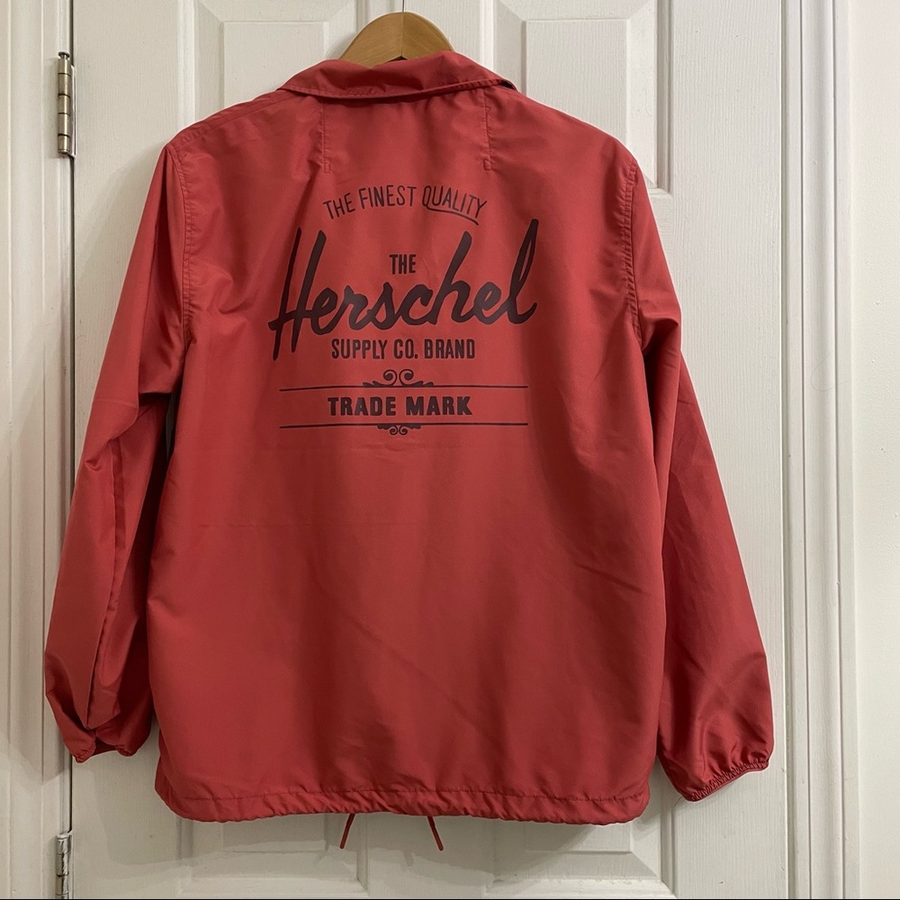 Herschel Supply Co. Voyage Packable Coach Jacket Size Medium in Mineral Red